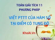 Viết phương trình tiếp tuyến của đồ thị hàm số tại điểm...